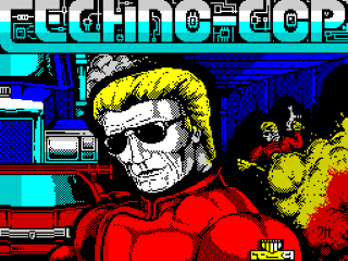 Techno Cop title screen for ZX Spectrum
